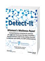 Life Line Screening Womens Wellness, FDA-Approved, Self-Administered Home Health Medical Test Kit Measures Kidney and Thyroid Function, Inflammation (CRP), and Glucose (A1c) - White