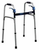 Drive Med 10223800 Folding Walker Adjustable Height Aluminum 350 Lbs. 10224-4 Box Of 4