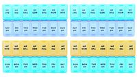 Pill Organizer 7 Day AM and PM Pill Box (4 Pack) Assorted Colors