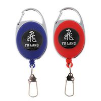 Toygogo 2 Pieces Retractable 50cm Key Chain Ring Clip Keyring Badge Holder Carabiner
