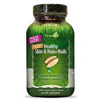 Irwin Naturals Nutrient Rich Healthy Skin & Hair Plus Nails - Promotes Vibrant Shine Texture & Strength - 120 Liquid Softgels