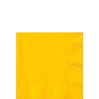 3 Ply Paper Beverage Napkins | 50ct (Yellow Sunshine)