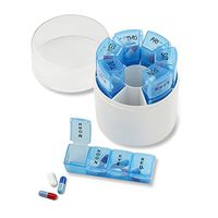 Pill Organizer - Counter Top Weekly Medication Storage - Blue