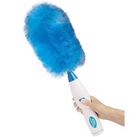 Electric Spin Duster 360 Degrees Rotatable Dusting Brush Super Strong Absorption No Dead Corner Easy to Use Housekeeping Supplies (Batteries Not Included)(Blue) (Color : Charging)