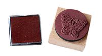 Square Lovely Butterfly Shape Classical Stamper&Inkpad, Inkpad Random Color