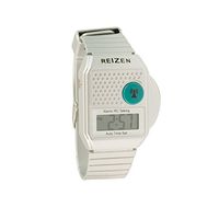 Square Digital Radio Controlled Talking Atomic Watch - Silver