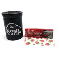 Juicy Jay's 1 1/4 Rolling Papers - Strawberry Flavored (4 Packs) - with KC Pop Top