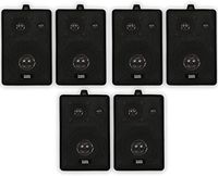 Acoustic Audio 251B Indoor Outdoor 3 Way Speakers 1200 Watt Black 3 Pair Pack 251B-3Pr