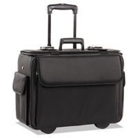 Catalog/Computer Case on Wheels, Nylon, 18 x 8 x 13, Black
