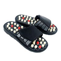 Milisten Acupoint Foot Massage Slipper Reflexology Sandals Anti-Slip Indoor Massage Shoes with Removable Rotating Acupuncture Points Size 38