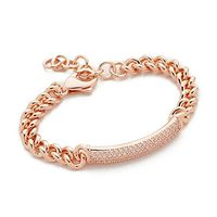 Amlaiworld Fashion Women Bracelets Crystal Rhinestone Charm Cuff Bracelet Bangle Chain Jewelry (Free, Rose Gold)