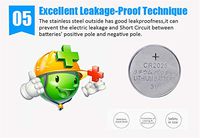 Leoie Doublepow 5 Pcs Button Cell Battery CR2025 CL2025 ECR2025 GPCR2025 BR2025 2025 KCR2025 Lithium Button Battery