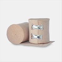Clipped Elastic Compression Bandage Rolls, Beige Natural, 2" x 5 yds, 10 Pieces