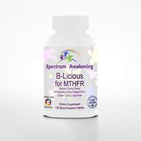 B-Licious for MTHFR - Spectrum Awakening - 120 Quick-Dissolve Tablets for Kids & Adults - Supports Healthy Serotonin & Dopamine Levels