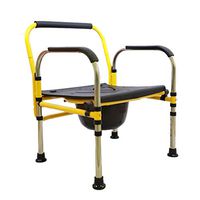 LSX--Bedside Commode Chair Bedside Commode Chair, Foldable Height Adjustable Home Ward Portable Anti-Odor Bath Chair Toilet Seat Toilet Chair Armchair Chair & (Color : A)