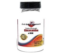 Glucosamine 750mg and MSM 500mg Triple Strength * 200 Capsules 100% Natural - by EarhNaturalSupplements