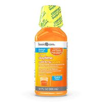 Basic Care Severe Daytime Cold & Flu, Maximum Strength Liquid Cold Medicine; Relieves Aches, Pain, Fever, Cough, Nasal Congestion, Sore Throat, Chest Congestion, 12 Fluid Ounces