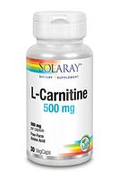 Solaray L-Carnitine Free-Form Capsules, 500mg, 30 Count