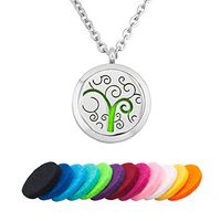 JewelryJo Abstract Family Tree of Life Aromatherapy Essential Oil Diffuser Necklace Perfume Locket Pendant Xmas Gifts