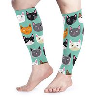 THONFIRE Calf Leg Compression Sleeve for Unisex Cute Cats Pregnancy Tube Sleeves Arm Home Cover