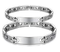 His or Hers Matching Set Couple Titanium Magnetic Bracelet Anti-fatigue Anti-radiation in a Gift Box -BR210 (Hers)