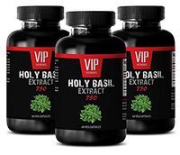 Cholesterol and triglycerides - HOLY Basil Extract 750 Mg - holy Basil Natural Capsules - 3 Bottles (180 Capsules)