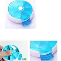 Generic 7-Day Round Tray Pill Box Cases Container Dispenser Medicine Vitamins Heath Care