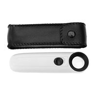 5X/15X/40X Handheld LED Lighting ABS Plastic Case Magnifying Glass Magnifier for Reading Maps - Best for Jeweler Watch Repair(MG6B-1B 40times)