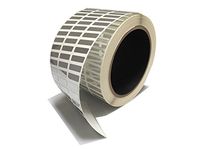 1,000 Silver Bright - Foil TamperVoid Tamper Evident Security Label Seal Sticker, Rectangle 0.75" x 0.25" (19mm x 6mm).