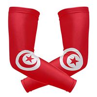 poeticcity Tunisia Flag 1 Pair Arm Sports Sleeves Cooling Warmer UV Protection