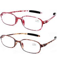 AQWANO 2 Pack Blue Light Blocking Computer Reading Glasses UV Protection Flexible TR90 Frame Lightweight Readers Glasses for Women Men +2.25