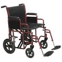 Drive Medical BTR22-SV Bariatric Steel Transport Chair - Siver Vein