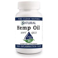 Hemp Oil Softgel 750mg: Hemp Seed Oil for Relief from Pain, Stress, Anxiety, and More - Natural Anti-Inflammatory - High in Omegas (30 Softgel 750mg)