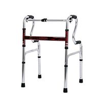 GHzzY Folding Walker - Compact Lightweight Aluminium Frame Walker - Adjustable Height Mobility Aid for Elderly & Disabled