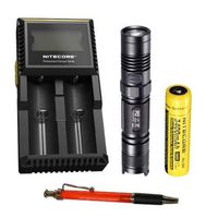 Nitecore P12 Neutral White Cree XM-L2 LED Flashlight - 950 Lumens (With FREE Pen) (+ NL189 Battery + D2 Charger)