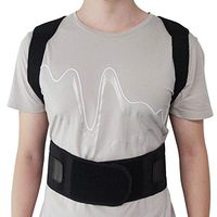 Adjustable Magnet Posture Corrector Male Corset Back Belt Straightener Brace Shoulder Corrector,Black,M