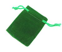 Pack of 25 3" X 2" Green Velvet Gift Bags Drawstring Jewelry Pouches Candy Bags Wedding Favors
