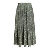 Womens Floral Dresses Flowers Print Split Skirt Beach Ladies Pleated Skirts Maxi Dress