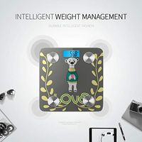 LYAOE Bluetooth Body Fat Scale Funny Character Teddy Holding Paws Big Smart Wireless Scale with LCD Display Measuring Body Weight Bmi and Health Digital Scale