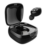 RONSHIN XG12 TWS Bluetooth 5.0 Earphone Stereo Wireless Earbus HiFi Sound Sport Earphones Handsfree Gaming Headset with Mic Single Ear 5.0+ Charging Compartment (Black)