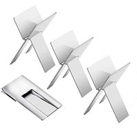 3 Pieces Stainless Steel Foldable Cigar Holder, Cigar Stand Ashtray Holder, Cigarette Display Shelf Cigar Stand Rack for Cigarette Supplies, Silver
