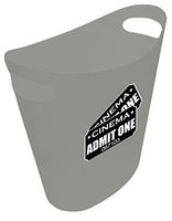 New! 2 Gallon Slim Style Wastebasket in a Grey Plastic Finish That Features Your Choice of a Novelty Theme Logo and a Free Trash Can Liner! (Admit One)