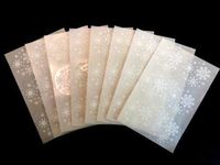 Minilabel 34mm Round Printed White On Clear Snowflake Plastic Decorative Seal Labels Gift Wrap Stickers