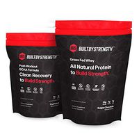 BuiltByStrength Whey Protein, Recovery Bundle - Vanilla Grass Fed Whey Protein and Fruit Punch Post Workout Recovery Drink