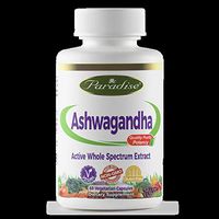Paradise Herbs Ashwagandha 1.5% With Anolides Vegetarian Capsules, 60 Count