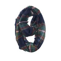 Theoylos Women's Tartan Winter Scarf Wraps Faux Shearling Warm Scarves Ladies Soft Lightweight Scarf Shawl