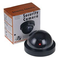 GOODTY Fake Camera Dummy Security CCTV Dome Camera Simulated Cameras Realistic Look with Flashing Red LED Light for Homes,Yard,Business