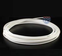 25 FT 1/4" 6mm Polyolefin White Heat Shrink Tubing 2:1 Ratio