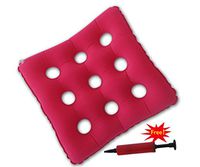 Healthcom Inflatale Wheelchair Mobility Scooter Cushions Seat Cushion Heat Sealed Construction for Durability Back Support for Office Chair,Car,Truck,Plane,Wheelchairs,etc (Rose Red)