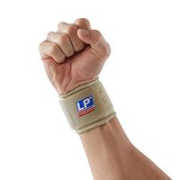 LP SUPPORT 703 - Wrist Support- Wrist Brace for Sport - Relief for Wrist Sprain and Strain - Neoprene Wrist Wraps- Adjustable Strap (Tan, L)